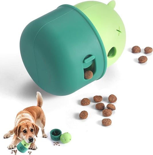 Silicone Dog Slow Feeder Toy - Interactive Puzzle Feeder & Food Dispenser for Small & Large Dogs - Enrichment Toys for Mental Stimulation - Fun Puppy Chew Toys & Cat Treat Dispenser to Keep Pets Busy