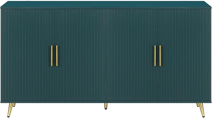 30 Inch Modern Console Table Sofa Table with 4 Doors and Metal Handles, Accent Buffet Sideboard Serving Storage Cabinet with Shelf for Living Room Kitchen