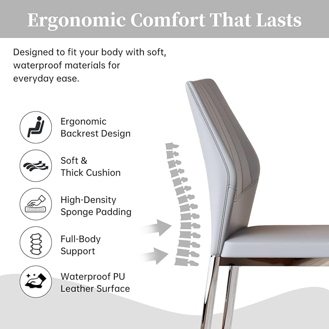 63" Modern Black Dining Table Set for 4 with Chairs, 5 Piece Rectangular Dining Room Table and 4 PU Leather Chairs, Kitchen Dining Set with Matte Wood Finish, Geometric Base, Easy Assembly