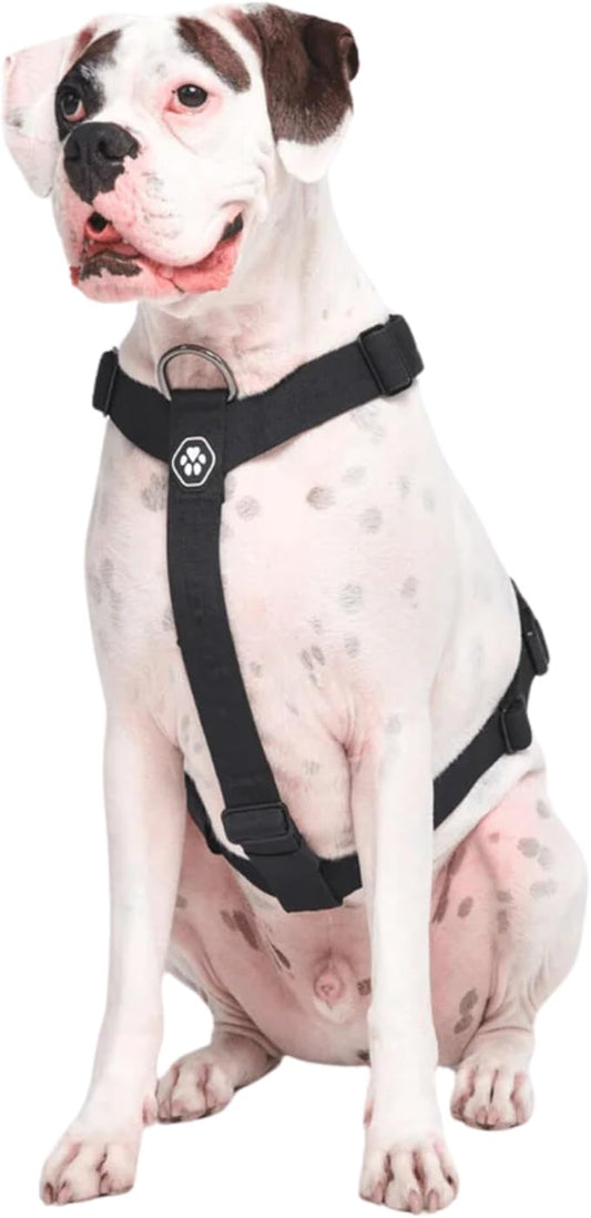 Spark Paws No Pull Dog Harness for Large Dogs, Heavy Duty Dog Harness for Big Strong Breeds, Adjustable, Y Shaped Padded Halter Design with Front Clip - Black - M