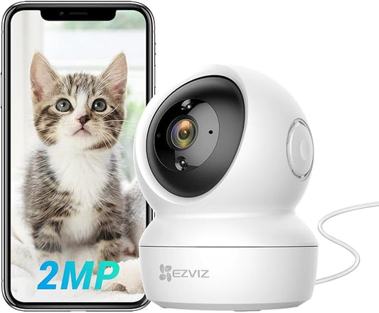 EZVIZ Security Camera Pan/Tilt 1080P Indoor Dome, Smart IR Night Vision, Motion Detection, Auto Tracking, Baby/Pet Monitor, 2-Way Audio, Works with Alexa and Google(C6N)