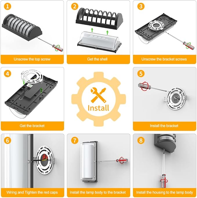 Sytmhoe Modern Outdoor Wall Lights 2Packs, 6000k Cool White LED Exterior Light Fixtures,Porch Led Wall Lamps,Porch&Patio Light for House,IP65 Waterproof for Garage Hallway Stairs Gardens(2packs)