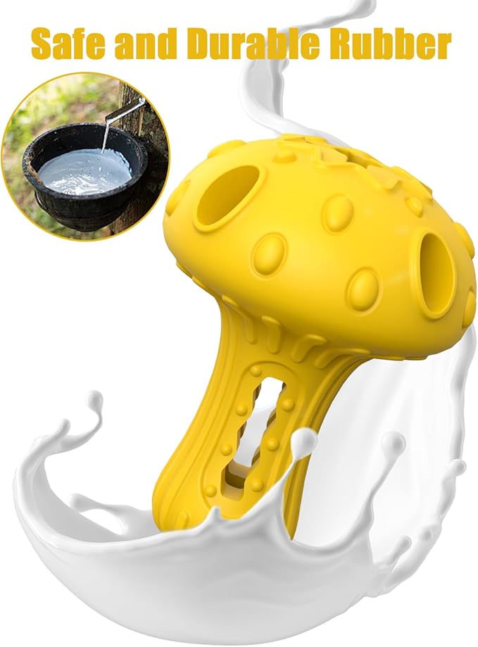 Dog Chew Toys for Aggressive Chewers, Rubber Treat Dispensing Stimulation Toy to Keep Them Busy, Durable Interactive Enrichment Puzzle Toy for Medium Large Breed Dogs