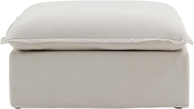 WJShome Modern Ottoman, Modular Sectional Sofa, Minimalist Wide Deep Seat Couches for Living Room Apartment Lounge Bedroom (Beige)