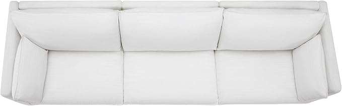 CHITA Luxury Oversized Sectional Modular Sofa, Premium Down Filled Cloud Couch, FSC Certified Comfty Deep Seat Sectional for Living Room, 3 Seat, 114‘’ Width, Cream