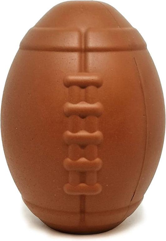SodaPup MuttsKickButt Football – Durable Dog Treat Dispenser & Chew Toy Made in USA from Non-Toxic, Pet Safe, Food Safe Natural Rubber for Mental Stimulation, Problem Chewing, Calming Nerves & More