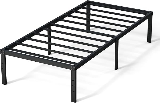16 Inch Metal Twin XL Platform Bed Frame Support Up to 2500 lbs, No Box Spring Needed, Easy Assembly, Noise Free, Black