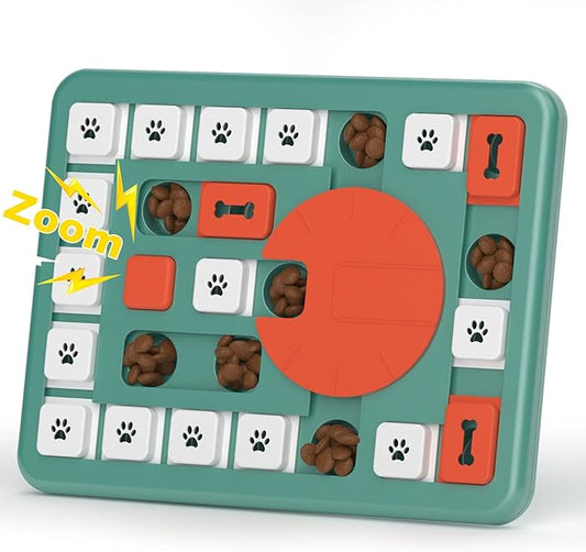 Dog Puzzle Toys,Interactive Treat Puzzle Dog Toy for IQ Training & Mental Stimulating,Treat Puzzle Dispensing with Squeaky Design for Large Medium Smart Dogs