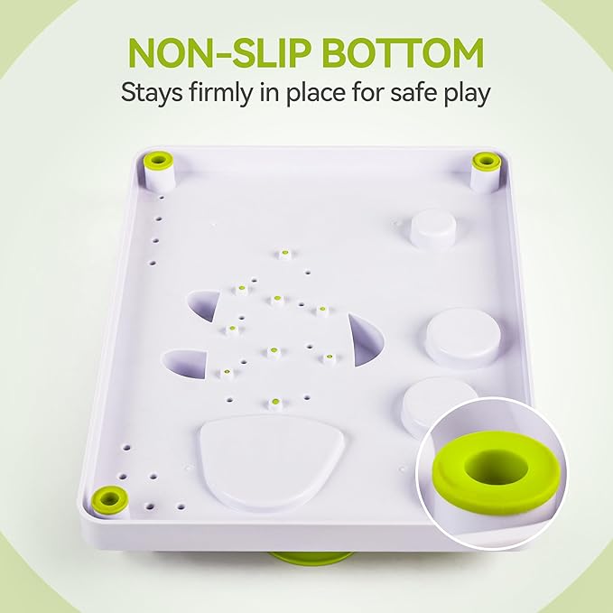 ALL FOR PAWS Interactive Cat Puzzle Feeder with 3 Catnip Balls – Slow Feeder Treat Dispenser Puzzle Toy for Indoor Cats, Mental Stimulation Digger Modules