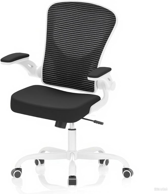 Synorla Office Chair, Ergonomic Desk Chairs 330LBS Capacity High Back Mesh Computer Chair with Flip-up Armrests, Comfy Work Chair with Adjustable Lumbar Support