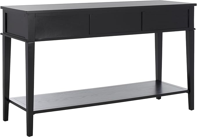 SAFAVIEH Home Collection Manelin Black/Antique Gold 3-Drawer Console Table for Living Room Foyer Bedroom Hallway Entryway Office