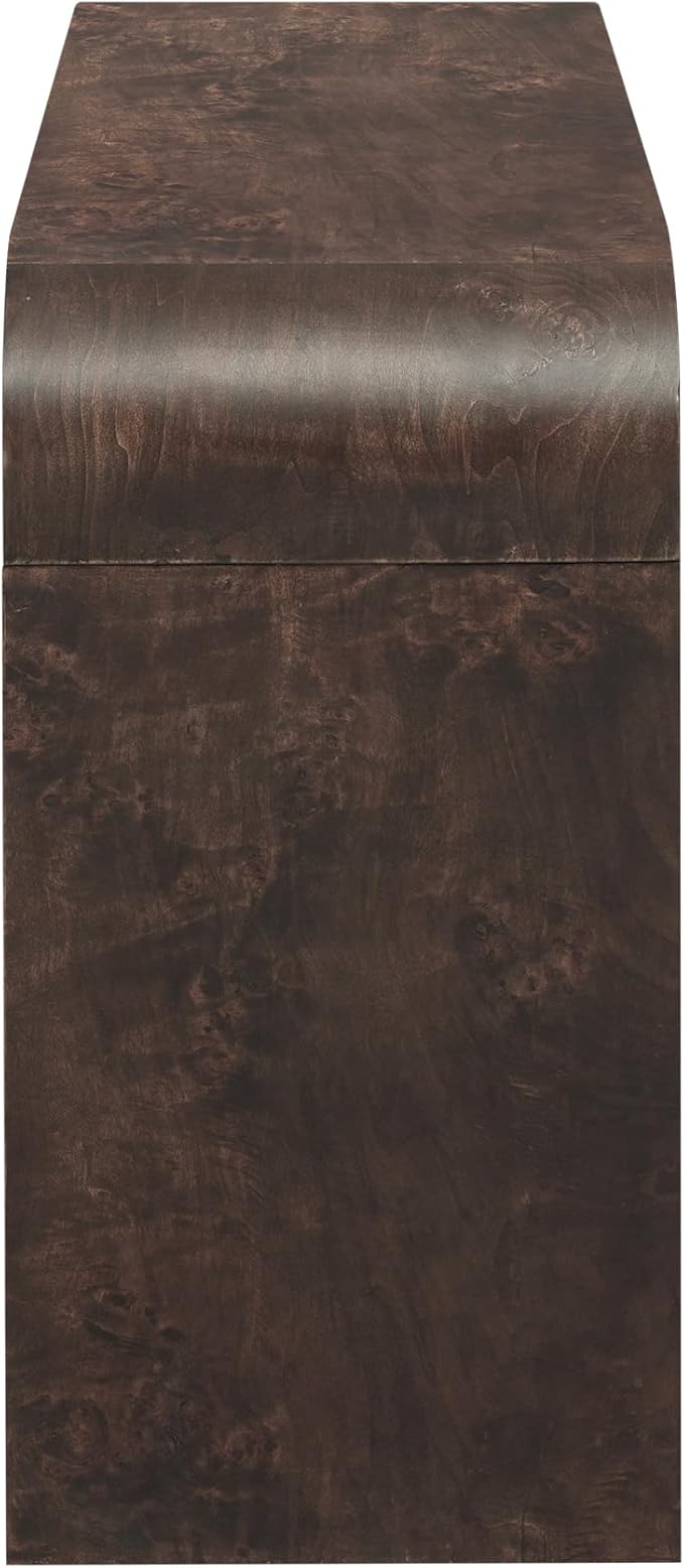 Merax Entryway Console Table, with 2 Storage Drawers, Retro Style/Wood Frame/Behind Couch & Sofa, Dark Brown