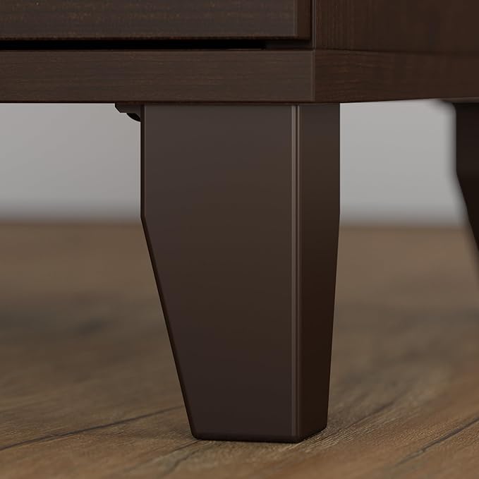 Bush Furniture Somerset L Shaped Desk with Hutch in Maple Cross | Corner Computer Table with Drawers, Cabinets and Pullout Keyboard/Laptop Tray for Home Office