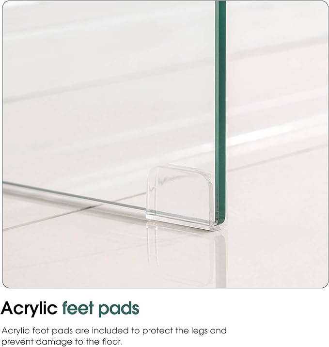 ivinta Glass Console Table with Storage, 31.5'' Modern Narrow Entryway Table with Storage Shelves for Living Room, Hallway, Foyer, Bedroom or Small Spaces 5103 (Natural)