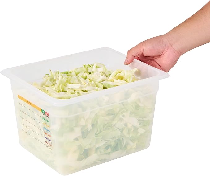 Restaurantware Food Storage Container 1 Pack of 12.7 x 10.3 x 7.8 Inches Plastic Stackable Storage Box White Reusable Label Container Dishwasher Safe For Restaurants And Kitchens