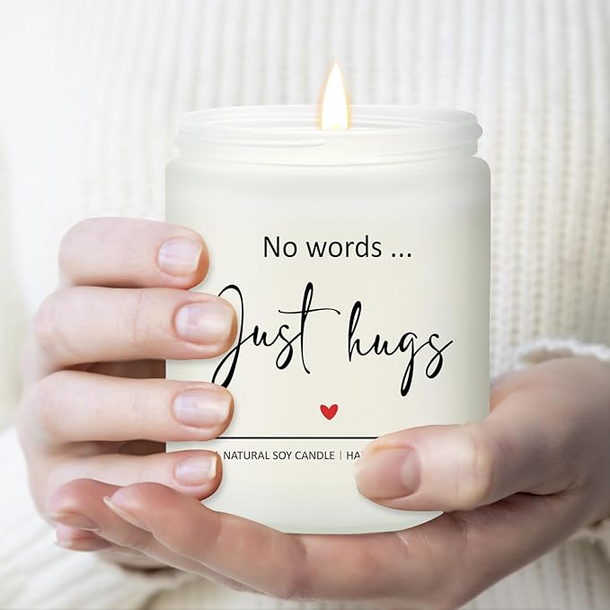 Bereavement Gifts - Sympathy Gift for Loss of Loved - Get Well Soon, Thinking of You, Feel Better Cheer Up, After Surgery Gfits for Women - Lavender Scented Candle