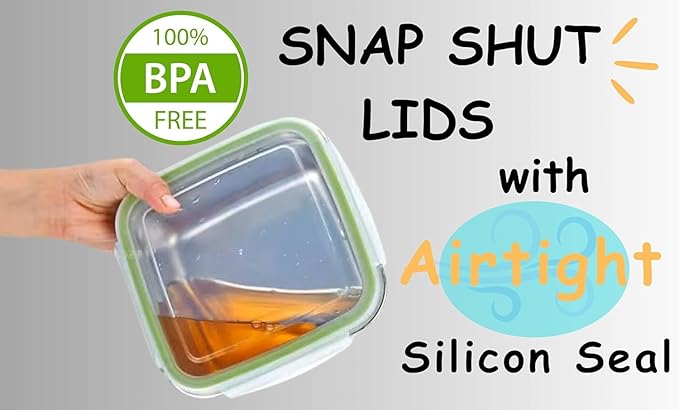 Set of 2 Stainless Steel Sandwich Containers - Food Grade Metal Base with a BPA Free Leakproof & Airtight Silicone Seal Lid. Great for Sandwiches, Snacks, Meal Prep & Food Storage - Orange/Green