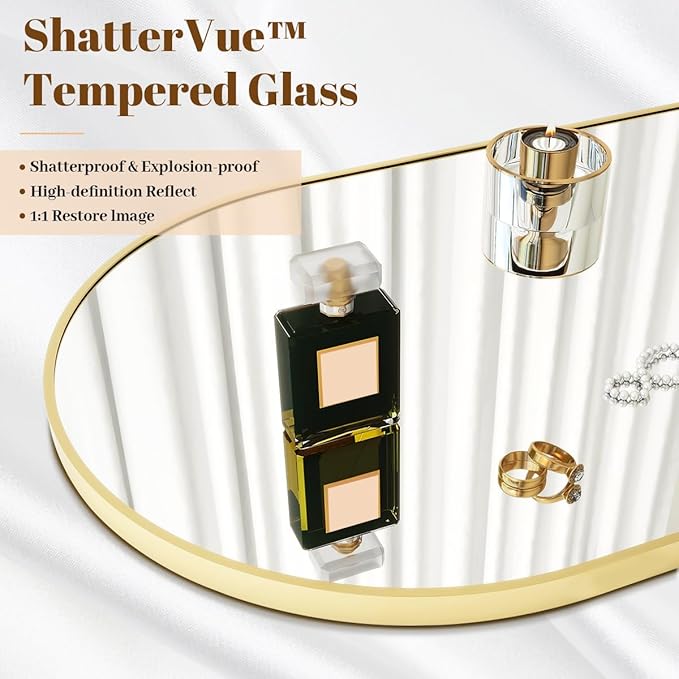 Koonmi 30"x71" Arched Full Length Mirror, Gold Large Floor Mirror with Aluminum Alloy Frame, Standing Hanging or Leaning Wall-Mounted Full Body Mirror for Living Room and Bedroom