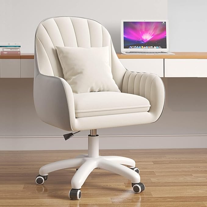 Cute Office Chair Home Computer Chairs Adjustable Task Chairs Modern Office Chair Makeup Chair 360° Swivel Computer Chair Mid Back Chair.