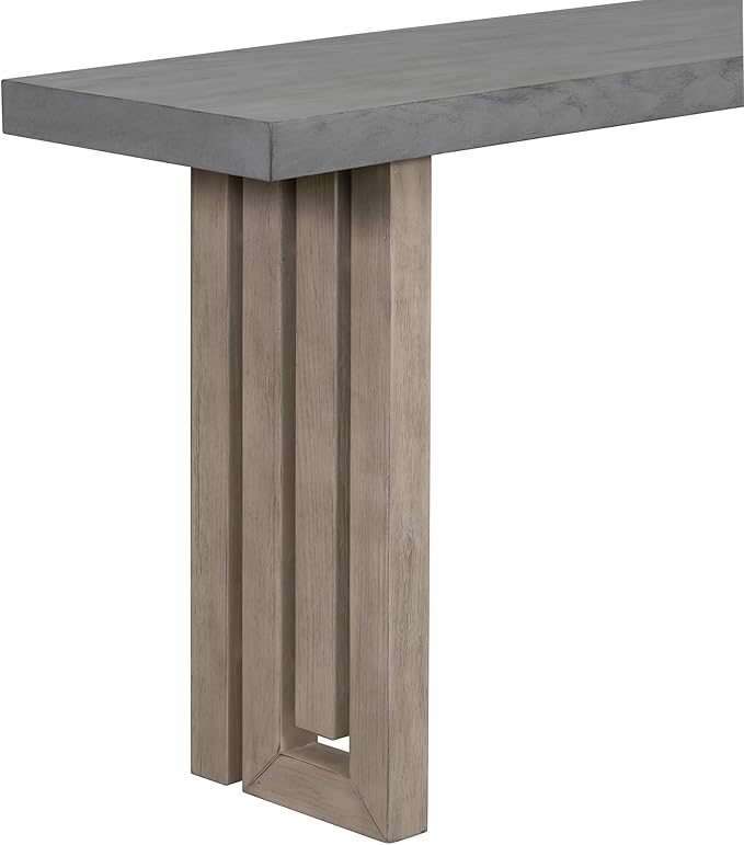 Contemporary Minimalist Wood Console Table 59-Inch Modern Entry Sofa Table Accent Table for Entryway Living Room Home Office, Gray