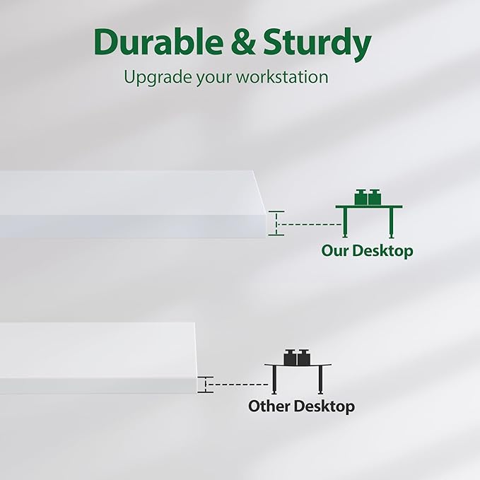 Agilestic Electric Standing Desk, Extra Large 71 x 31.5 Inches Height Adjustable Desk, Sit Stand Up Workstation for Home Office, Ergonomic Rising Gaming Computer Table with Memory Preset,White