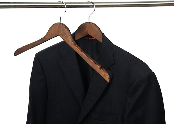 Nature Smile 20 Pack High Grade Lotus Wooden Hangers Wood Shirt Hangers,Dress Coat Jacket Clothes Hangers,with Extra Smooth Finish, 360 Degree Swivel Hook(Retro)