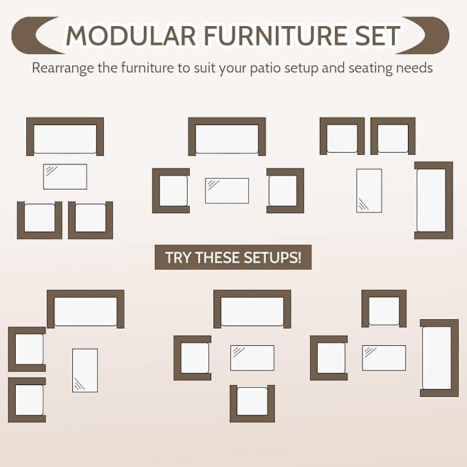 FDW Rattan Furniture Wicker Chair Patio Bristo Set for Outdoor Indoor Use with Loveseats Coffee Table,Blue Cushion, 4-Pieces