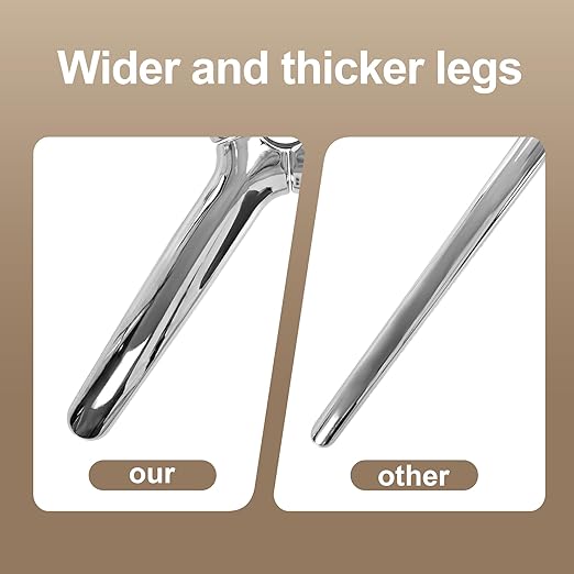 Frassie 28 Inch Office Gaming Chair Metal Base Replacement Part with 5 Wheels, Heavy Duty 2500 Lbs Wide Chair Legs Computer Desk Chair Base (Silver)