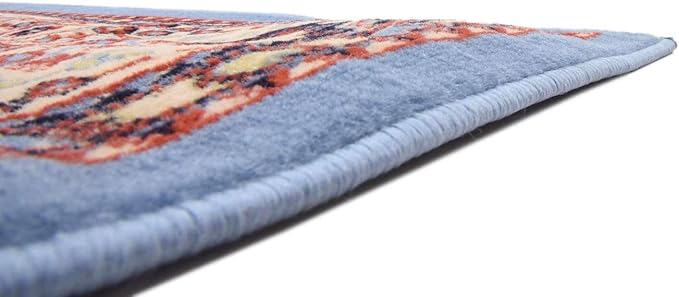 Unique Loom Reza Collection Traditional Persian Style Area Rug, 7 x 10 ft, Light Blue/Ivory