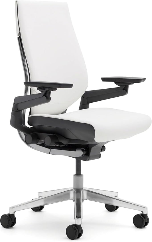 Steelcase Gesture Office Chair - Ergonomic Work Chair with Wheels for Carpet - Comfortable - Intuitive-to-Adjust for Desk - 360-Degree Arms - Coconut Yellow Fabric