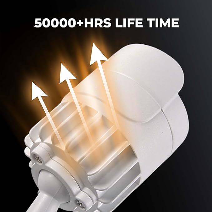 LED Flood Lights Outdoor, 34W 3500LM 5000K Daylight, IP65 Waterproof Security Lights with 2 Adjustable Heads, Exterior Wall Light for Patio, Garage, Yard (White)