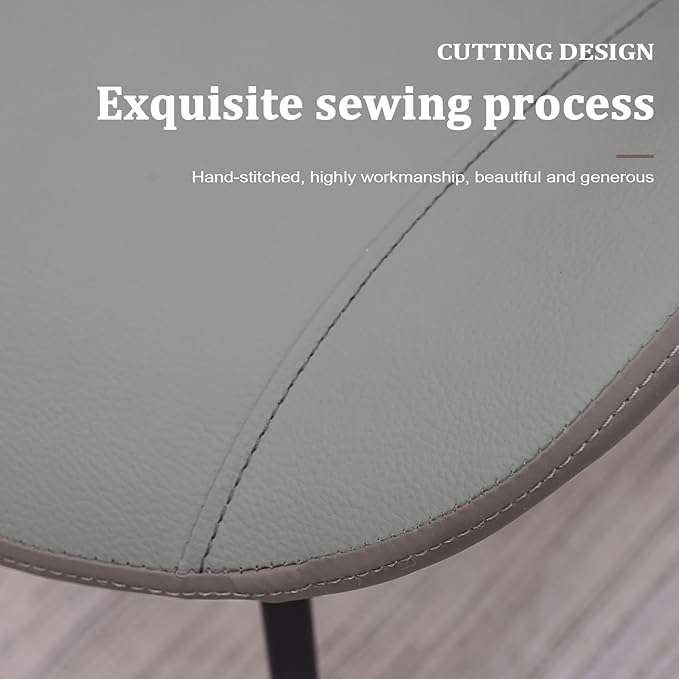 Dining Chairs, Modern PU Leather Dining Room Chair with Sturdy Metal Legs, Upholstered Seat Dinner Chairs Accent Side Chairs for Indoor Kitchen Living Room Restaurant(Light Grey & Dark Grey, Set of 6)