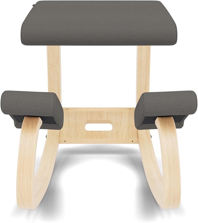 Varier Variable Natural/Grey Ergonomic Office Kneeling Chair – Active Sitting, Rocking Seat for Home, Study & Posture Support – 10 Year Quality Guarantee