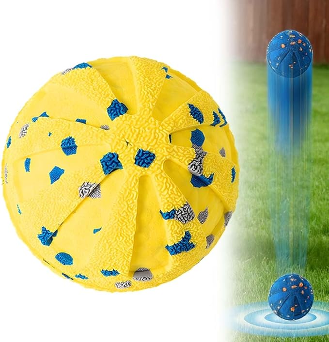 2025 Upgraded Smart Interactive Vibrating Dog Ball Toy, Durable Dog Ball with Automatic Moving, Waterproof Smart Electric Bouncing Balls, Automatic Dog Toy Dogs (Yellow)