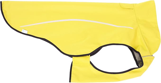 Mile High Life Dog Raincoat, Adjustable Waterproof Reflective Rain Jacket for Small Medium Large Dogs, Lightweight Breathable Pet Rain Coat with Leash Hole(Yellow,XXS Chest 16-19")