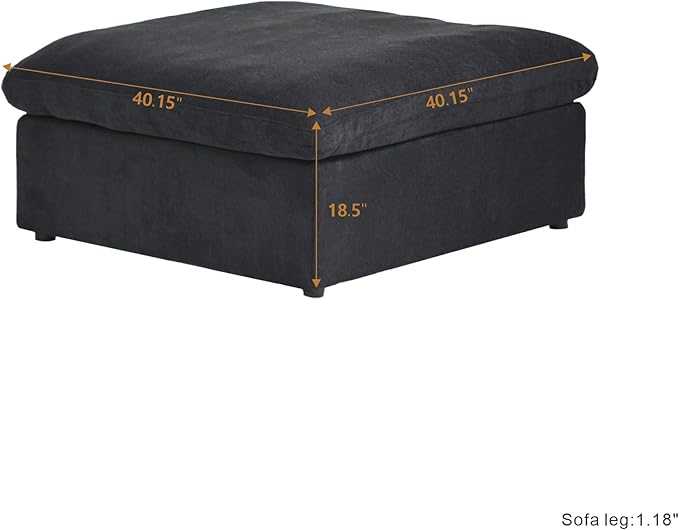 WJShome Ottoman, Modular Sectional Sofa,Minimalist Sofa Couch for Modern Living Room Sofa Sets for Office House,Black