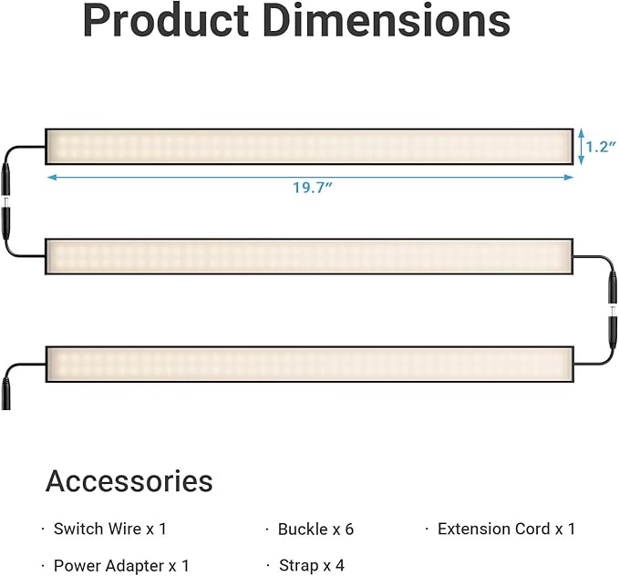 VIPEK V5 White Clothes Rack & Dimmable LED Lights Bundle, 3000K Warm White, Portable Closet Rack Freestanding Wardrobe Closet Heavy Duty Clothing Rack, 68.9" L x 15.7" W x 76.4" H
