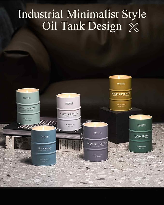 M&SENSE Osmanthus Freesia Scented Candles Natural Non Toxic, Christmas Candle for Stress Relief Meditation Relaxing, Housewarming Gifts for Women Men, 11.3oz 70 Hour Christmas Decor