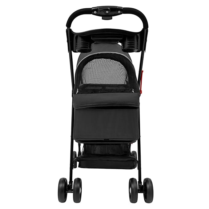 Pet Stroller for Small Medium Dogs Cats,Detachable Folding Travel Puppy Stroller with Wheels,Max Load 44 lbs,with Storage Basket