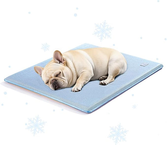 Cooling Pad for Dog Breathable Heat Dissipation Washable Non-Slip Dogs Bed Removable Pad Kennel and Crate Pad (Blue 36×23×1.2 inches)