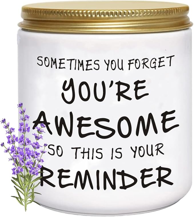 BFJLIFE Candles Gifts for Women Unique Inspirational Mothers Valentines Day Christmas Birthday Gifts for Her Sister Best Friend Wife Girlfriend Stocking Stuffers for Women Lavender Scented Candle