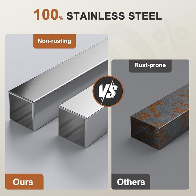 Clothing Rack for Hanging Clothes, Stainless Steels Rolling Clothes Rack, Coat Rack, Garment Rack, Portable Closet Rack, Free Standing Clothes Rack with Wheels, Adjustable Length