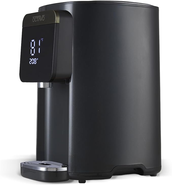 OCTAVO Water Boiler & Warmer 5 Liter, 304 Stainless Steel Water Tank, 700 Watt 6 Adjustable Water Temperature, LCD Touch Control Screen, Child Lock with Water Shortage Indicator