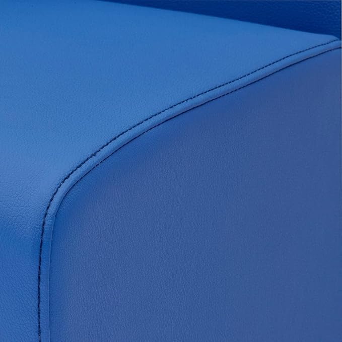 Zuri Boston High Back Modern Leatherette Dining Chair - Dark Blue