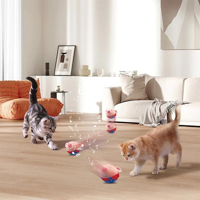 Active Moving Plush Toys, New Upgraded Interactive Squeaky Moving Toys for Small to Medium Dogs, Bouncing Washable Rabbit