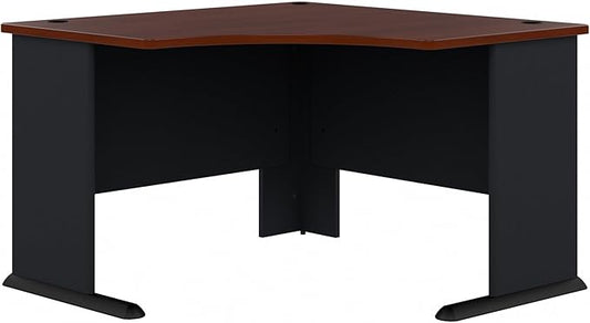 Bush Business Furniture Series A 48W Corner Desk in Hansen Cherry and Galaxy, Small Computer Table for Home or Professional Office