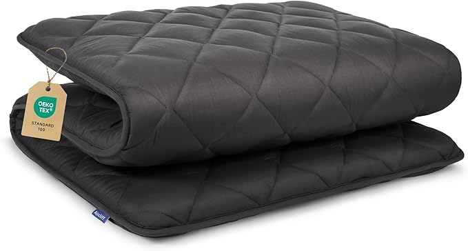 Aircliff Japanese Floor Futon Mattress, Roll Up Tatami Mat, Sleeping Pad, Shikibuton, CertiPUR-US Certified Foam Floor Mattress for Bed Sleeping, Dormitory, Guest Bed, Designed in Japan(Grey, Full)