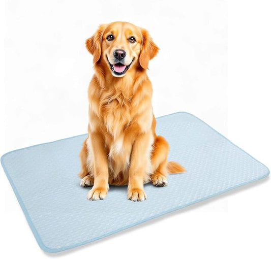 Dog Cooling Mat, Durable Machine Washable Pets Cool Pad, Large, Blue