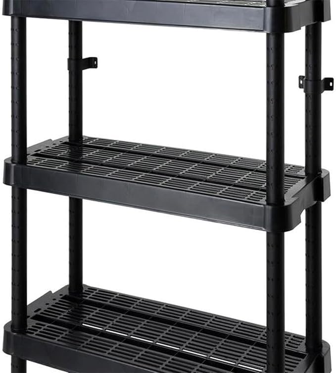 Gracious Living 5 Shelf 6' x 32" x 14" Adjustable Ventilated Medium Duty Shelving Unit Organizer System for Home