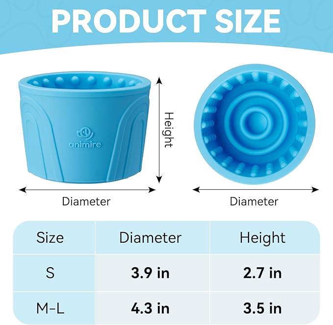 Dog Slow Feeder Lick Bowl, Anxiety Relief Dog Licking Mat Treat Dispenser, Non-Slip Anti-Choking Slow Eating Lick Bowl for Small Medium and Large Breed Dogs, BPA Free Silicone